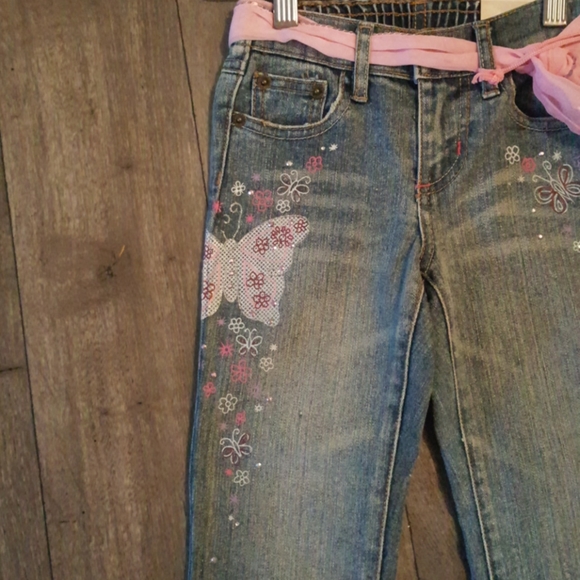 NWT ZANA DI.BO HO Girls Pink Silky bow Belt ls - Picture 3 of 8